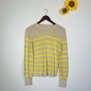 Banana Republic Factory Creek And Yellow Strained Sweater Size Small Women’s EUC